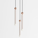 Constellation Trio Pendant - White Oak / Brushed Copper
