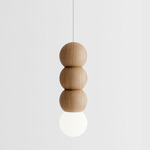Stala Pendant - Natural Oak / White