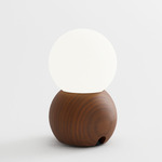Stala Portable Table Lamp - Walnut / White