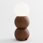 Stala Portable Table Lamp - Walnut / White