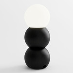 Stala Portable Table Lamp - Black Oak / White