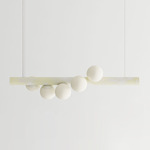 Willow Knit Horizontal Pendant - Marcelle / White