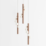 Willow Trio Pendant - Walnut / Brushed Copper