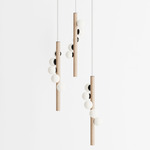 Willow Trio Pendant - Natural Oak / Black