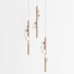 Willow Trio Pendant - Natural Oak / Brushed Copper