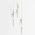 Willow Trio Pendant - White Oak / Brushed Brass