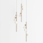 Willow Trio Pendant - White Oak / Brushed Copper