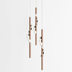 Willow Trio Pendant - Walnut / Black