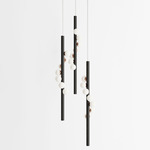 Willow Trio Pendant - Black Oak / Brushed Copper