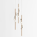 Willow Trio Pendant - Natural Oak / Black