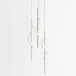 Willow Trio Pendant - White Oak / White
