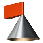 Apollo 14 Wall Sconce - Red Orange / Aluminum