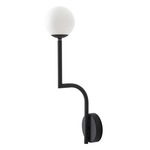 Mobil 46 Wall Sconce - Black / Opal