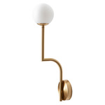 Mobil 46 Wall Sconce - Brass / Opal
