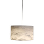 Petra Fast Jack Pendant - Aged Brass / Alabaster