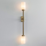 Farol Single Wall Sconce - Antique Brass / Opal