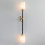 Farol Single Wall Sconce - Brushed Brass / Dark Bronze / Opal