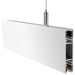 MicroTrack HiLo 48VDC 2-Circuit Straight Suspension Track - Matte White