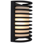 Bermuda Outdoor Wall Light - Black / Frosted Glass