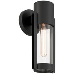 Coastal Outdoor Wall Light - Black / Clear