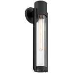 Coastal Outdoor Wall Light - Black / Clear