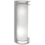 Nevis Outdoor Wall Light - Satin / Ribbed Frosted Glass