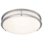 Solero II Color-Select Ceiling Flush Light - Brushed Steel / Acrylic