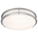 Solero II Color-Select Ceiling Flush Light - Brushed Steel / Acrylic