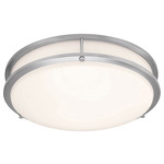 Solero II Color-Select Ceiling Flush Light - Brushed Steel / Acrylic