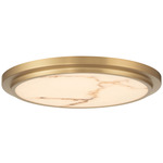 Elanor Color-Select Ceiling Flush Light - Antique Brushed Brass / Alabaster