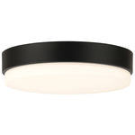 Roma Minimus Ceiling Flush Light - Matte Black / Opal