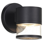 Ari Outdoor Shade Wall Light - Black / Clear Seedy