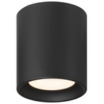 Bongo Tall Color-Select Ceiling Flush Light - Black / Acrylic