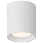 Bongo Tall Color-Select Ceiling Flush Light - White / Acrylic