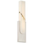 Victoria Color-Select Wall Sconce - Brushed Steel / Alabaster