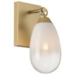 Ombre Wall Sconce - Antique Brass / Clear Frosted