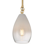 Ombre Pendant - Antique Brass / Clear Frosted