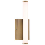 Grace Color-Select Bathroom Vanity Light - Antique Brushed Brass / Acrylic