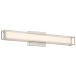 Justine Color-Select Bathroom Vanity Light - Brushed Steel / White
