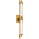 Julia Bathroom Vanity Light - Antique Brushed Brass / Clear / Frosted