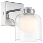 Chloe Color-Select Wall Sconce - Chrome / Clear / Opal