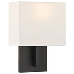 Mid Town Wall Sconce - Matte Black / White