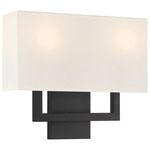 Mid Town Wall Sconce - Matte Black / White