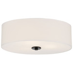 Mid Town Ceiling Flush Light - Matte Black / White