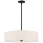 Mid Town Pendant - Matte Black / White