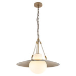 Waverly Pendant - Vintage Brass / Matte Opal