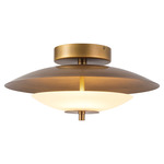 Prescott Color-Select Ceiling Light - Vintage Brass / Frosted