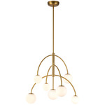 Fiona Chandelier - Brushed Gold / Matte Opal