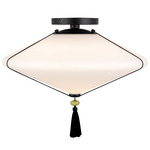 Reeve Ceiling Light - Matte Black / Matte Opal
