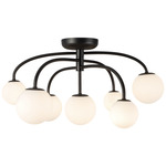 Fiona Ceiling Light - Matte Black / Matte Opal